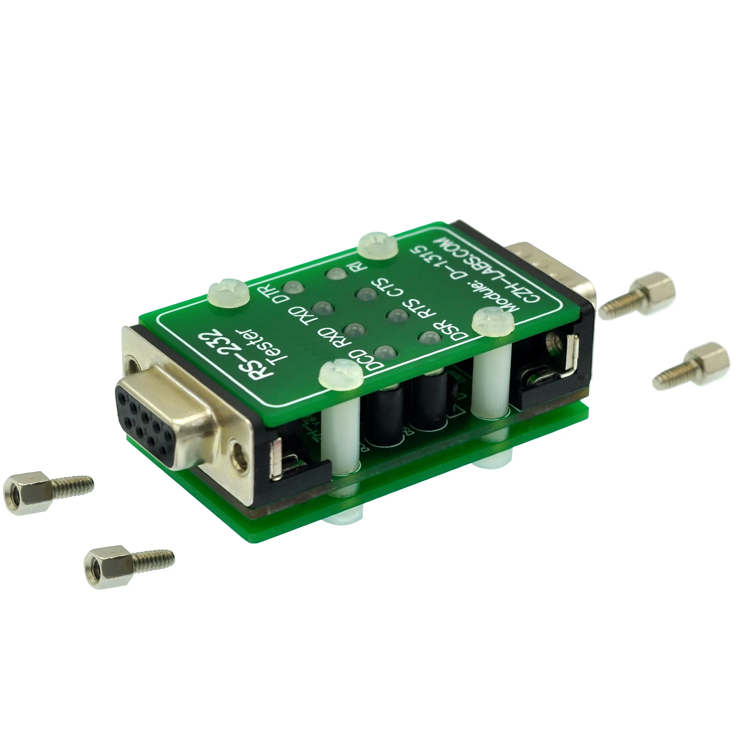 CZH-LABS RS232 светодиодный модуль тестер, DB9 штекер к DB9 гнездовой