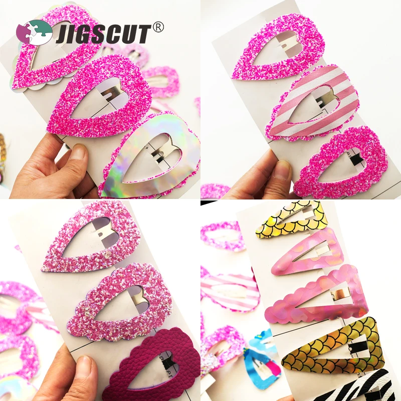 2021 new product promotion 80mm heart-shaped clips hairpin process mold 70mm triangular hair bow template metal cutting die | Дом и сад