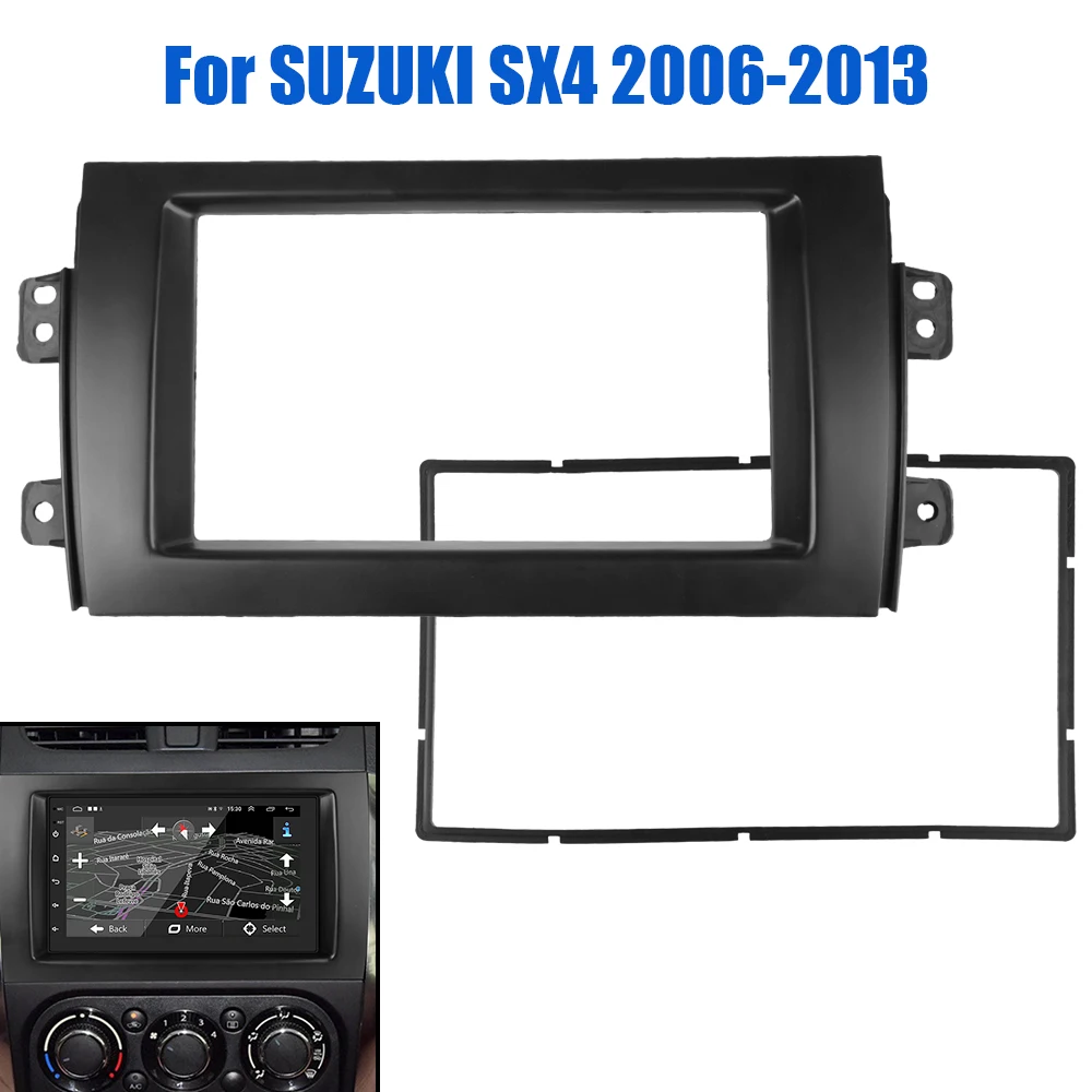 Fascia 라디오 DVD 스테레오 패널, 스즈키 SX4 2006-2013 피아트 세디치 2005-2014 대시 보드 베젤, 자동차 오디오 개조 프레임, 2 Din