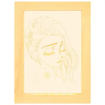 

1PC USB Photo Frame Lamp Creative 3D Small Night Lamp Table Lamp (Warm Light)