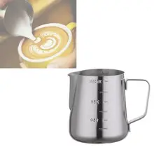 350/550/900 мл плотный L со шкалой Нержавеющая сталь наконечник рот вытягивающийся цветок мерный стаканчик вытягивающийся цветок горшок молочной пены цветочный горшок фантазии Кофе