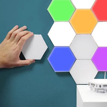 

New Touch wall lampara Quantum lamp led modular touch sensitive lighting Hexagonal lamps night light magnetic creative decor
