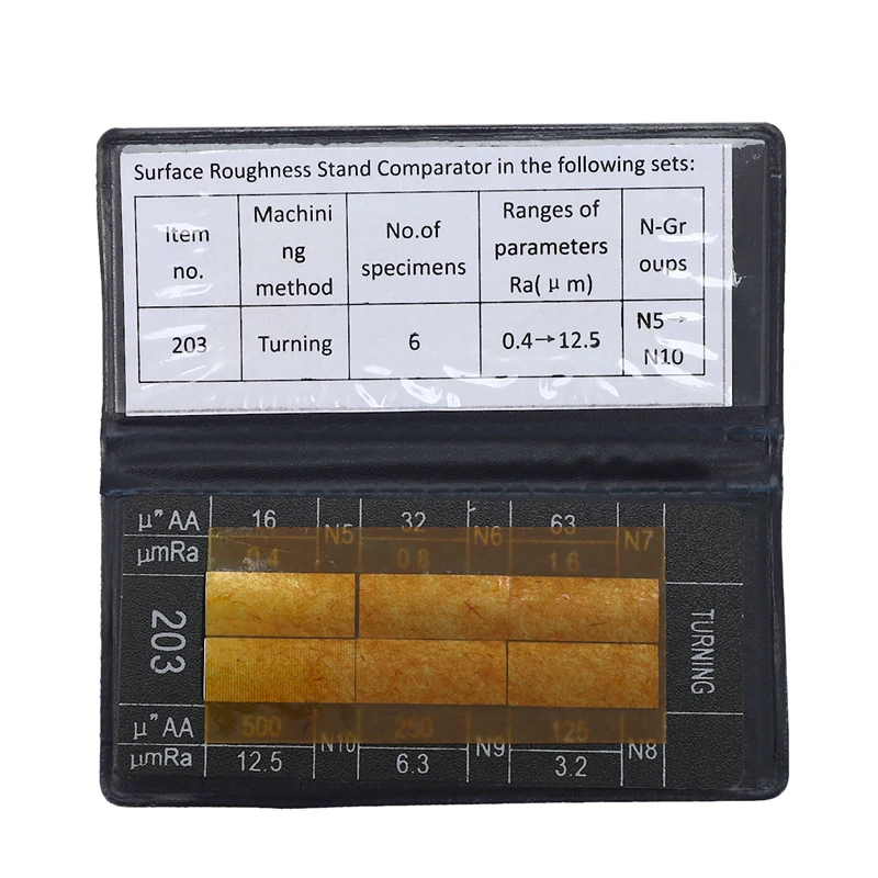 

Surface Roughness Of the Comparison Table Of the Smoothness Comparison Instrument