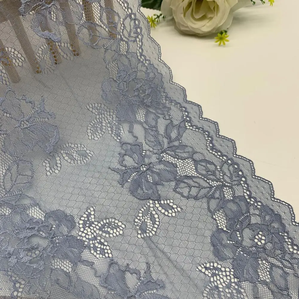 3y/lot 3 colors 23.5cm Yellow Elastic Stretch Lace Trim 3