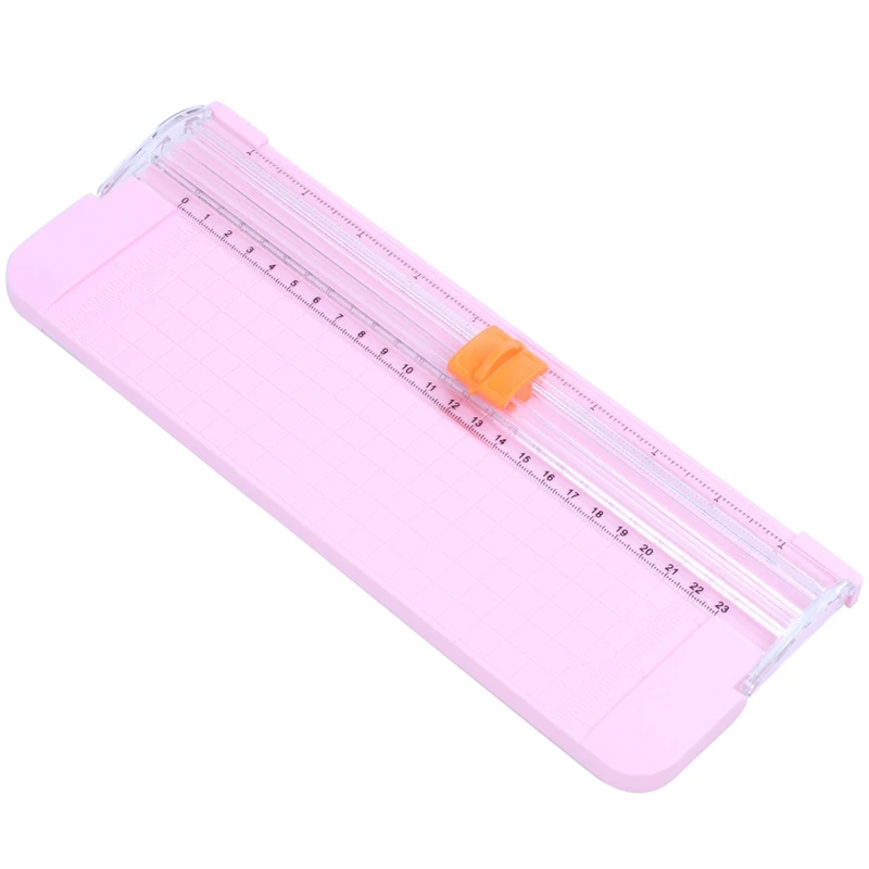JIELISI 9090 мини маленький ползунковый резак для резки бумаги Цвет: розовый