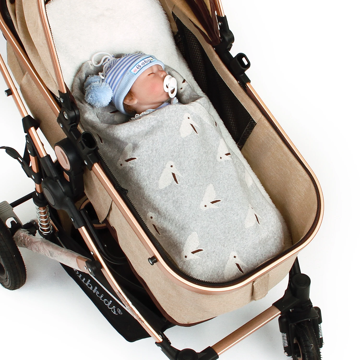 Baby Blankets Knitted Newborn Easter Rabbit Monthly Blanket Cotton Knitted Toddler Infant Stroller Quilts 100*80cm Super Soft