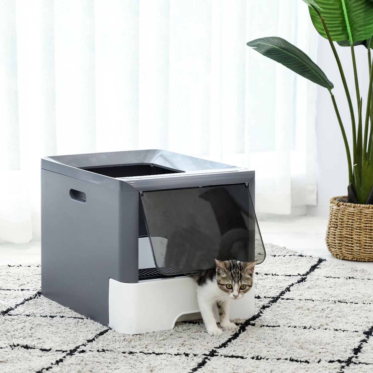 PAWZ® Pet Cat Toilets Litter Box Durable Cats Bedpans Cat Training Kit Litter 