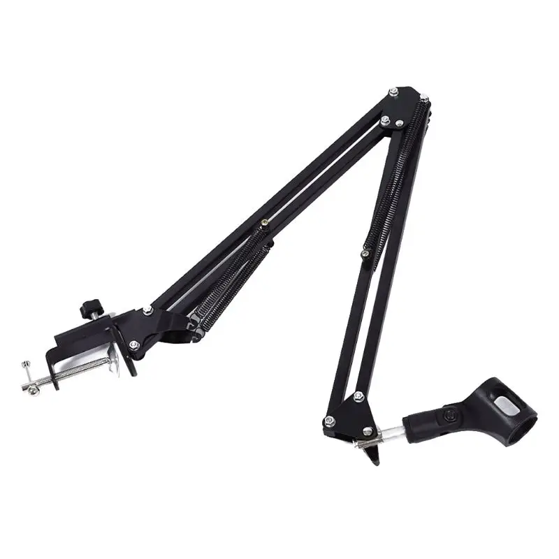 Extendable Recording Microphone Holder Suspension Boom Scissor Arm Stand Holder Microphone Clip Table Mounting Clamp microphone stand