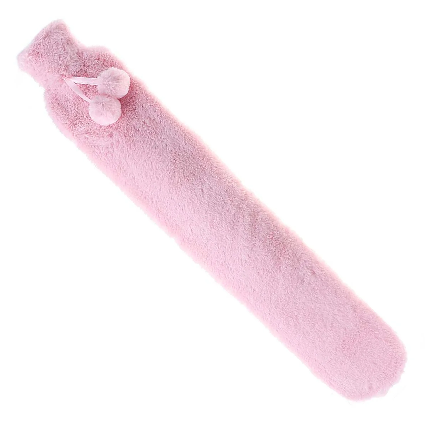 Pink Удлиненная инъекционная сумка для грелки с плюшевой крышкой для ручного тела, разогревающая боль, для домашнего использования, школы, офиса, 72x12 см - Цвет: Pink