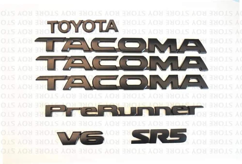 Matte Black 7 x для Toyo Tacoma Tag матовая черная эмблема наклейка бейдж именная табличка Prerunner V6 - Color: Matte Black