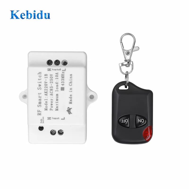 

KEBIDU DC 12V RF Remote Control Switch 433Mhz 1CH Wireless Relay Receiver Module + RF Remote 433 Mhz Transmitter Diy