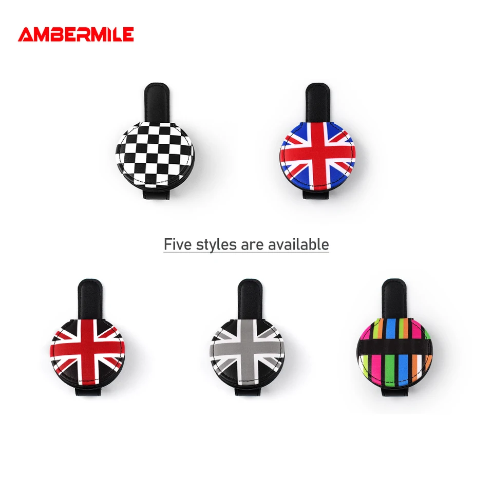 Heinmo Supporto Occhiali Per Auto: Clip Universale Per Visiera Parasole, Per Mini Cooper (rosso)