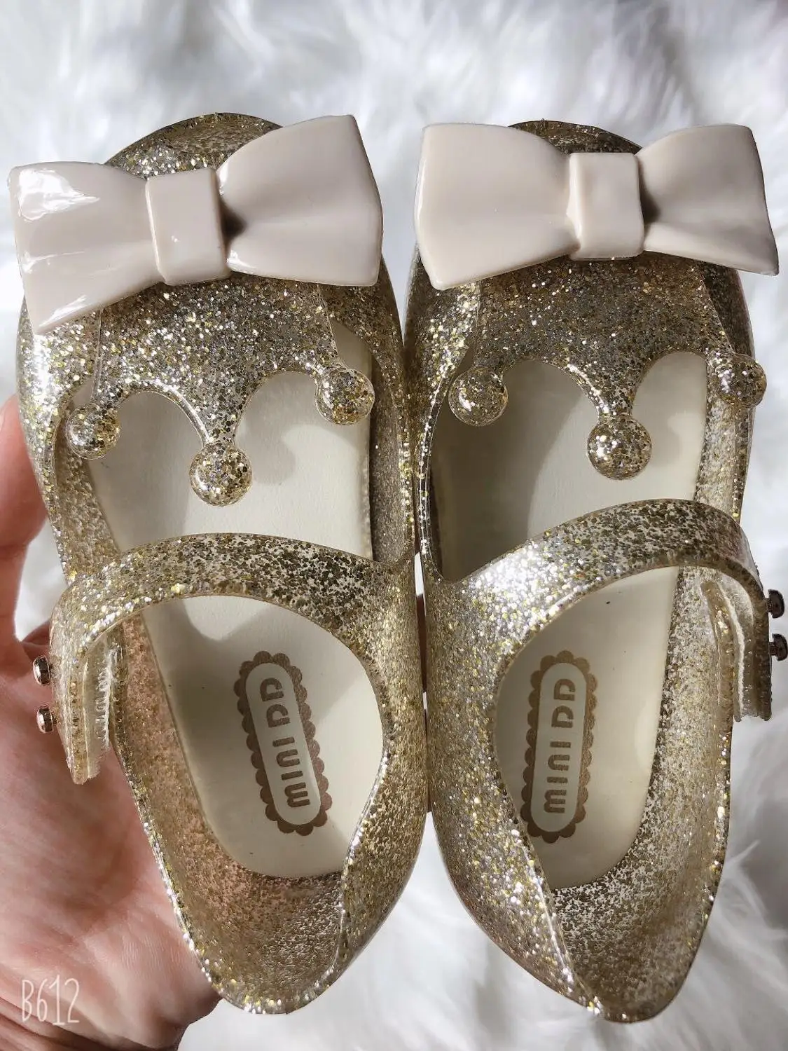 New Color High Quality Kids Girl's MINI DD Retro shoes Children Sparkle Crown Sandals Kids Baby Candy shoes Jelly shoes SH19109 3