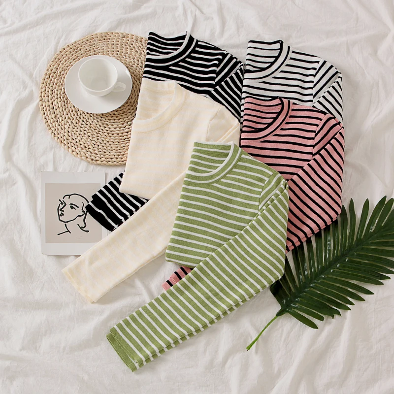 

Vintage Knitted Striped Sweater Women Autumn Casual Long Sleeve Chic Sweater Kawaii O-neck Pullovers Short Style Lady Sweater