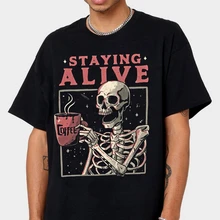  Staying Alive Halloween Sweatshirt Halloween Shirt Fall Sweatshirt Trendy Sweatshirt Vintage T Shirt Coffee Shirt 