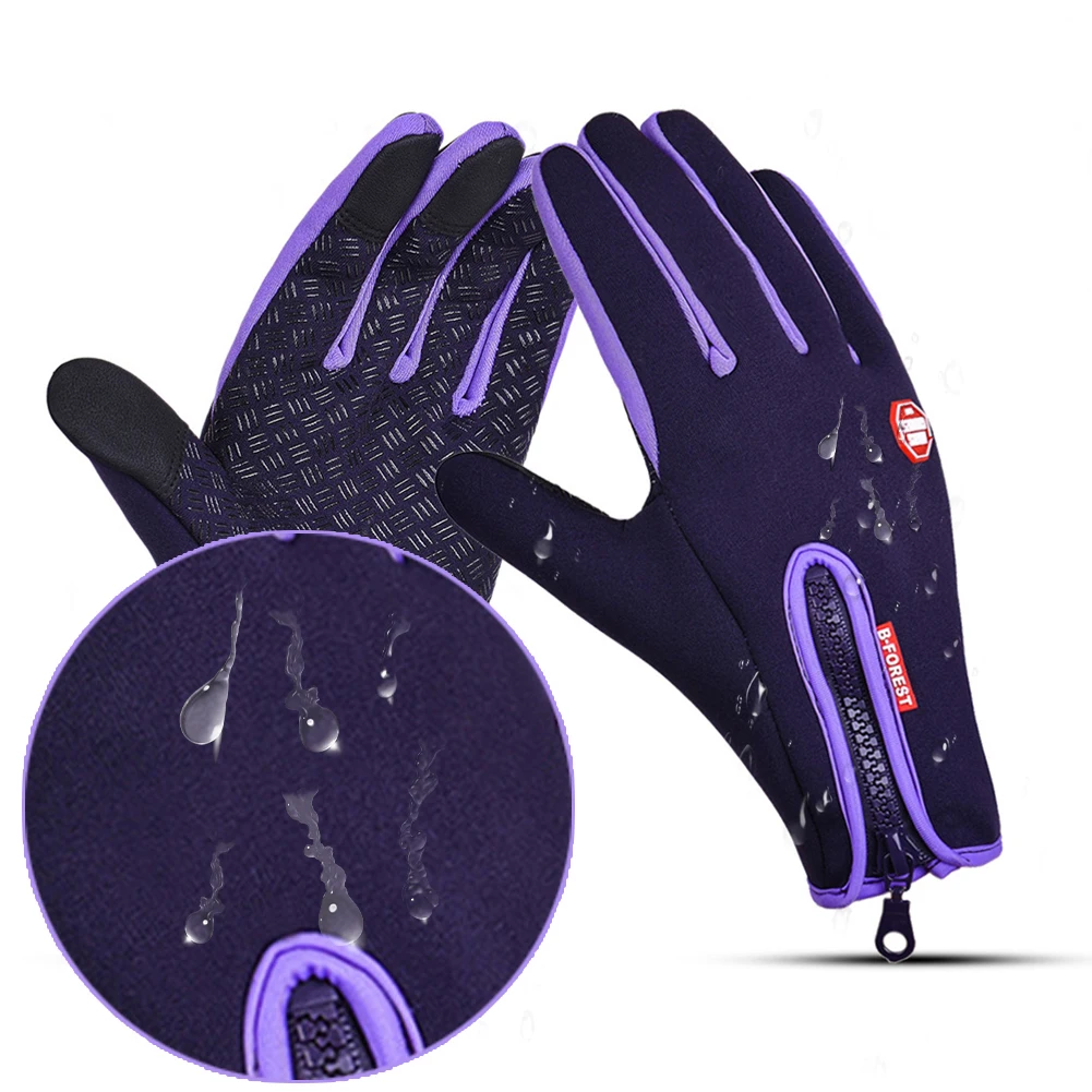 Winter Warm Touch Screen Cycling Gloves Outdoor Sports Windproof Driving Riding Ski Motorcycle Gloves Men Women Full Finger