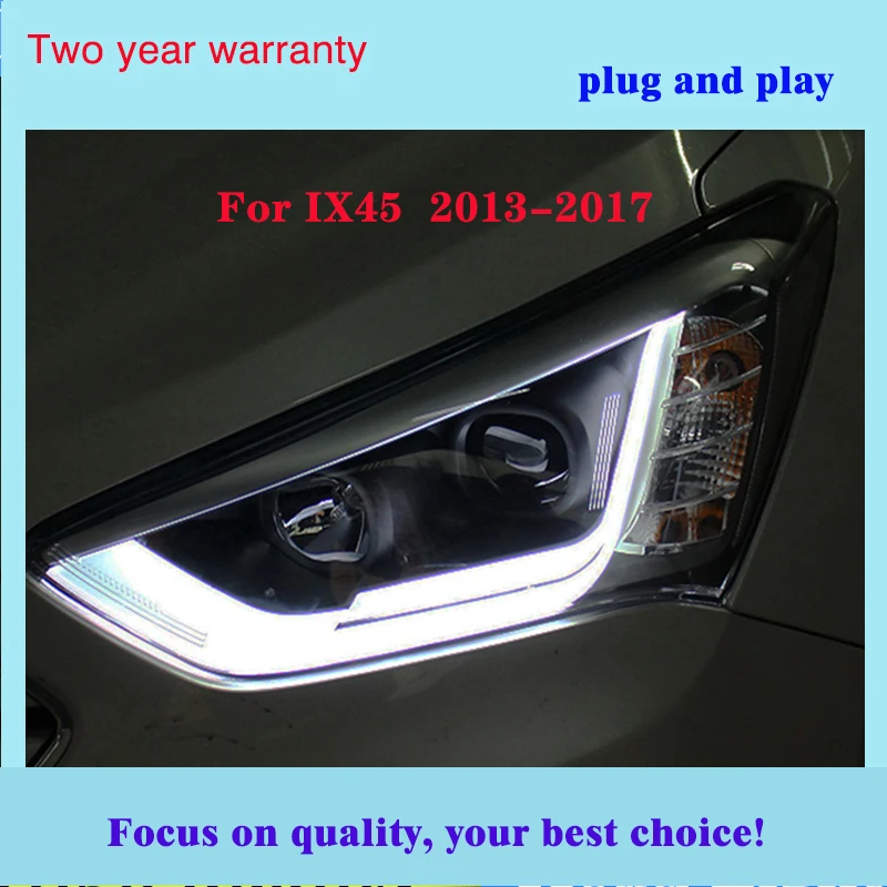 Автомобильный Стайлинг для hyundai IX45 2013-2017 светодиодный фонарь Новый SantaFe фары DRL