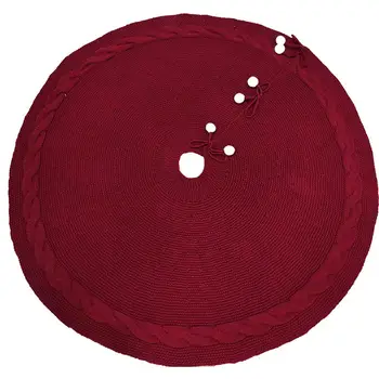 

Christmas Tree Skirt Knitted Wool Skirt for Christmas Holiday Decoration