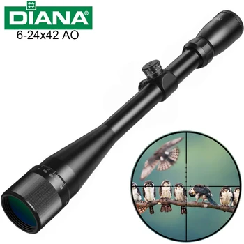 online Diana 6-24x42 Ao Tactical Riflescope Mil-ponto Retículo Mira óptica Rifle De Ar Sniper Crosshair Spotting Scope Para Rifle De Caça