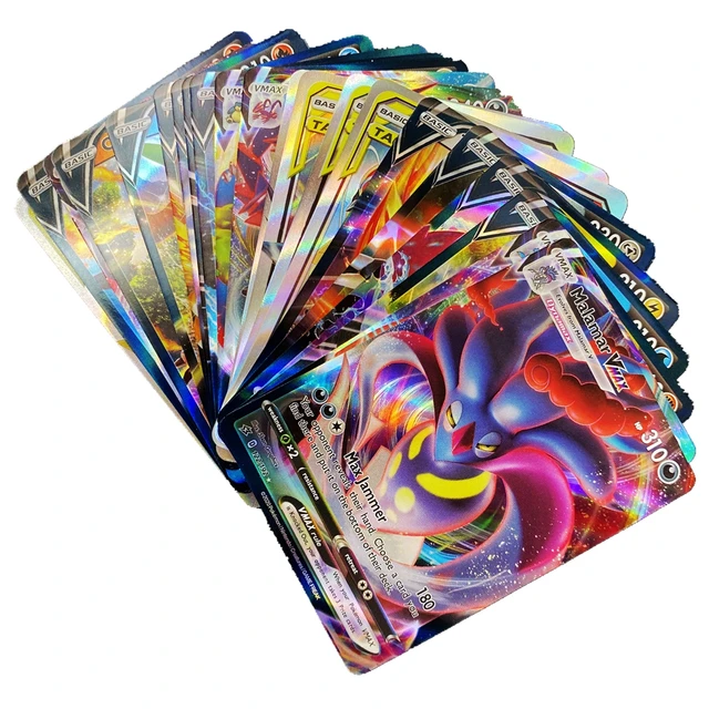 100pcs Pokemon English Version V VMAX Shining Cards Box Display Pokémon EX GX MEGA Playing Game Carte Battle Trading Toys Gifts 2