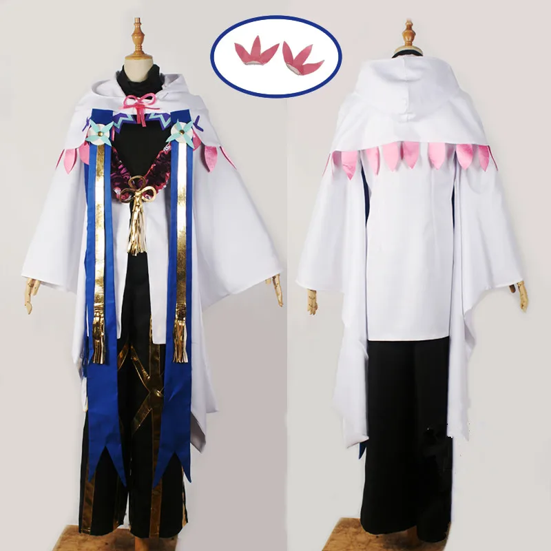 Может быть адаптирован к аниме Fate/Grand Order Косплей Мерлин карнавальый костюм для хеллоуина высокое качество униформа набор для мужчин/женщин костюм - Цвет: women size