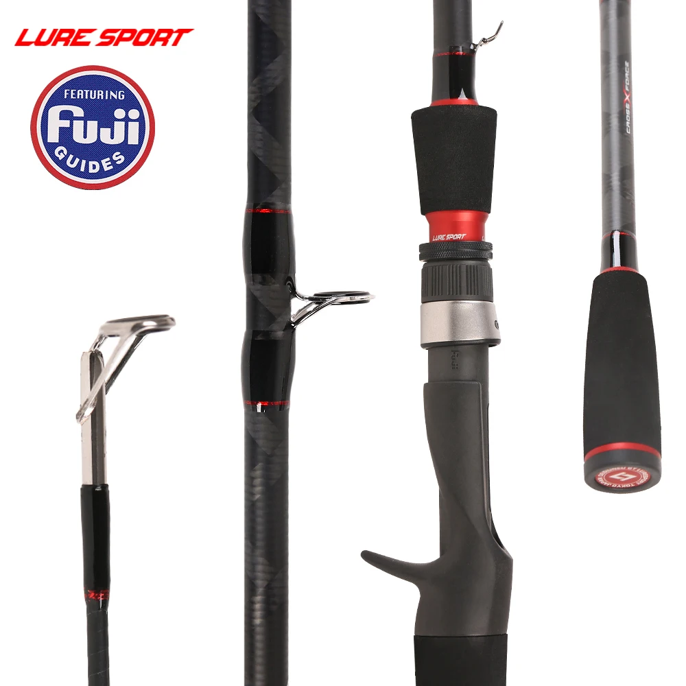 LureSport туристическая Удочка Fsihing 2,1 М/2,4 м FUJI направляющая катушка сиденье X-Cross углеродное спиннинговое литье Приманка Удочка