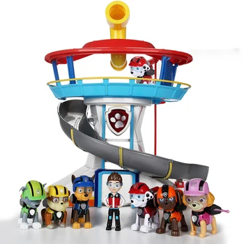 

Paw Patrol Dog Plastic Playset Observatory Toys Patrulla Canina Toy With Voice Action Figures Model Toy Children Toys Gifts