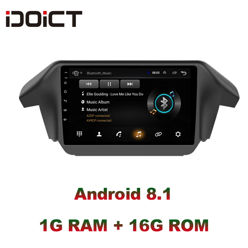 Автомобильный DVD-плеер IDOICT Android 8 1 GPS-навигация мультимедиа для Honda odysley Radio 2009-2014