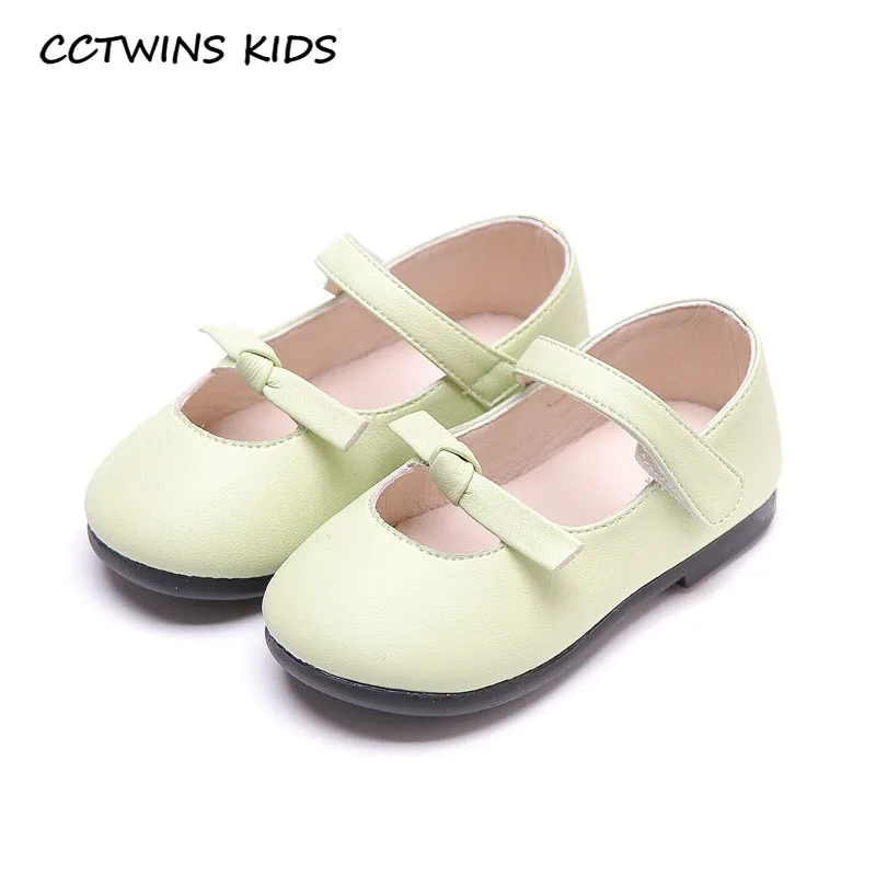 CCTWINS/детская обувь; коллекция года; сезон весна; Праздничная обувь с бабочками для девочек; модная детская обувь принцессы на плоской подошве; Брендовая обувь Mary Jane; GM2522 - Цвет: Зеленый