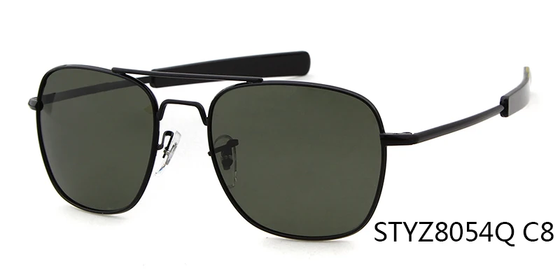 C8Black Dark Green Модные поляризационные солнцезащитные очки для мужчин и женщин, классический бренд пилот, вождение, солнцезащитные очки, зеркальные очки Oculos de sol UV400 - Цвет линз: C8Black Dark Green