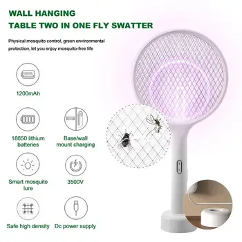 

3 Electric Mosquito Swatters Layers Mesh USB Electric Handheld Mosquito Killer Insect outdoor Fly Bug Mosquito Swatters Killer
