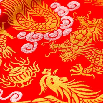 

500cm*75cm Star with the same model brocade imitation silk satin wedding dress fabric antique cheongsam suit cloth