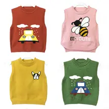 Детский жилет, свитер, весенний и осенний жилет, Детский свитер для мальчиков и девочек, модная осенняя одежда для мальчиков