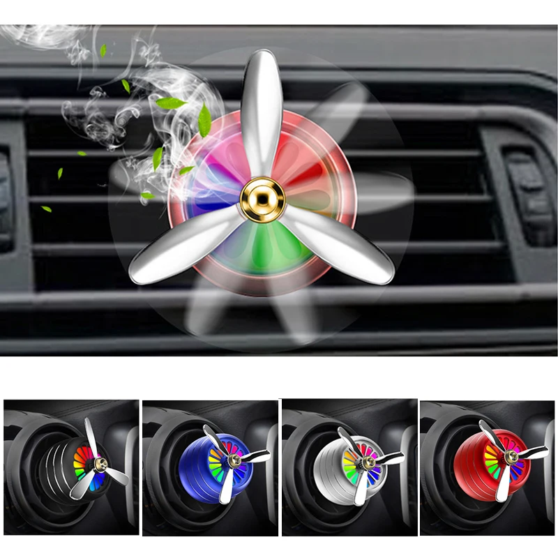 Air Freshener Car Smell LED Mini Conditioning Vent Outlet Perfume Clip Fresh Aromatherapy Fragrance Alloy Auto Good Accessories |