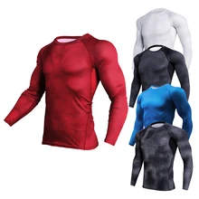 Быстросохнущий облегающий спортивный мужской тренировочный джемпер для бега на велосипеде, фитнес, силовая тренировка, новинка