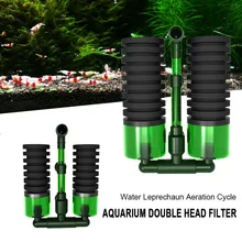 Биохимический Губчатый Фильтр с двойной головкой губки практичный пенный фильтр аквариумный Губчатый Фильтр QS-100A QS-200A оборудование для аквариума
