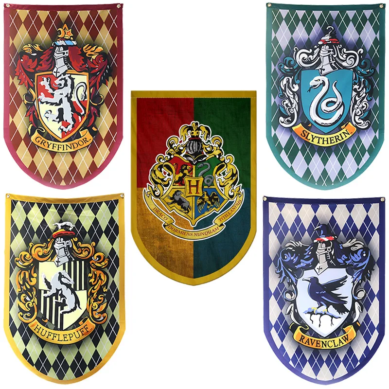 

75x47cm 95x60cm Magic Rerto Banner Flag Wall Hanging Poster House Pattern Home Decor Magic Four Party House Decor Cartoon