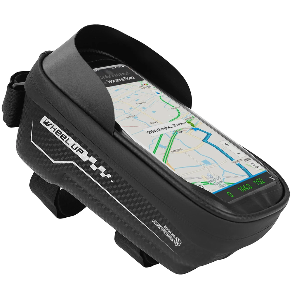 Bike Frame Bag Front Tube Bicycle Handlebar with Touchscreen Phone Case Holder | Спорт и развлечения