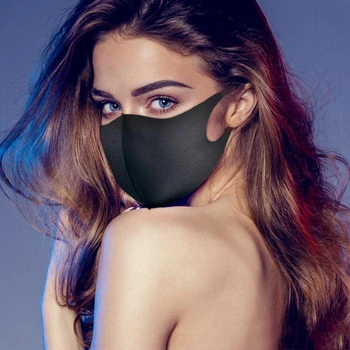 

In Stock! 500pcs Adult and kid Face Mouth Cover PM2.5 Mask Dustproof Anti-bacterial Washable Reusable Ice Silk Cotton Masks