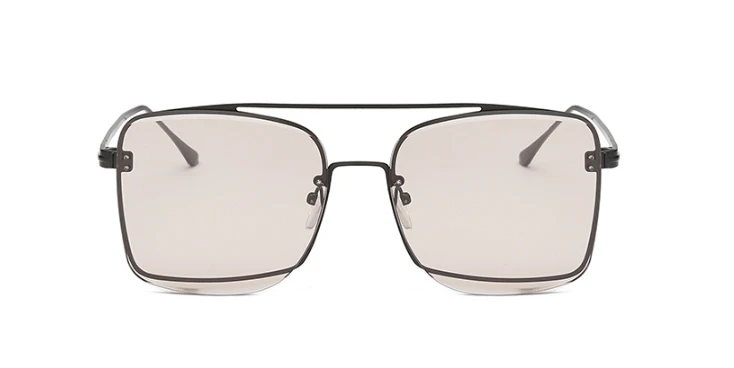 47136 квадратные обрезные солнцезащитные очки для мужчин и женщин модные UV400 очки - Цвет линз: champagne
