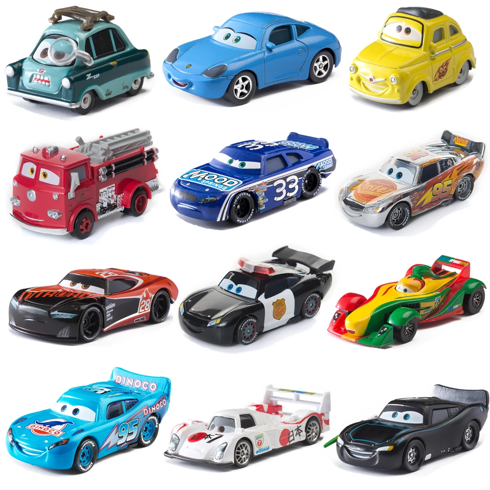 Disney Pixar-Cars 3 de Metal fundido a presión para niños, juguetes de Cars 2 Mater Huston Jackson Storm Ramirez 1:55, regalo de cumpleaños