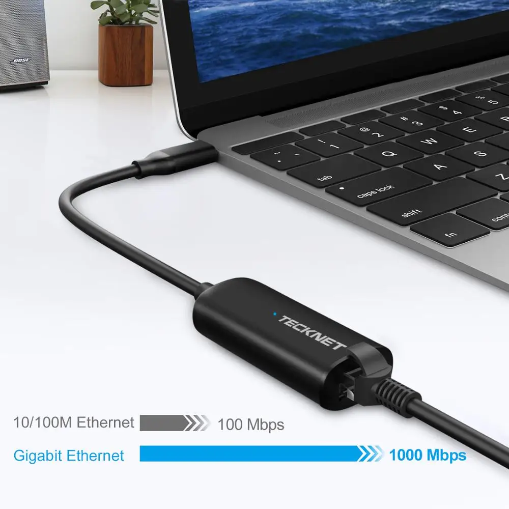 

USB Type-C to GIGA LAN (RJ45) Adapter 10/100/1000Mbps Network Interface High Speed Connection USB C Gigabit Ethernet Adapter
