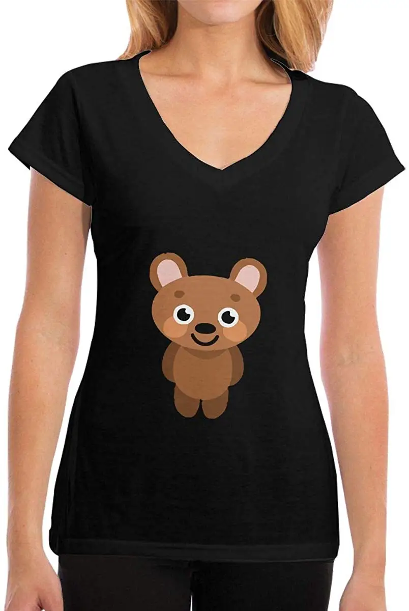 FGHFG Women's Bear 1 Short Sleeve T-Shirt Pride V-Neck Tee Unisex men women t shirt |