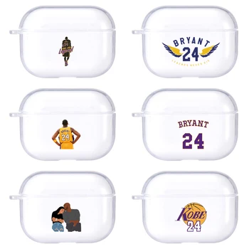 

Kobe Bryant Case for Airpods Pro Case Black Mamba Earphone Cover Soft Silicone Transparent Case for Apple Air Pods Charging Box