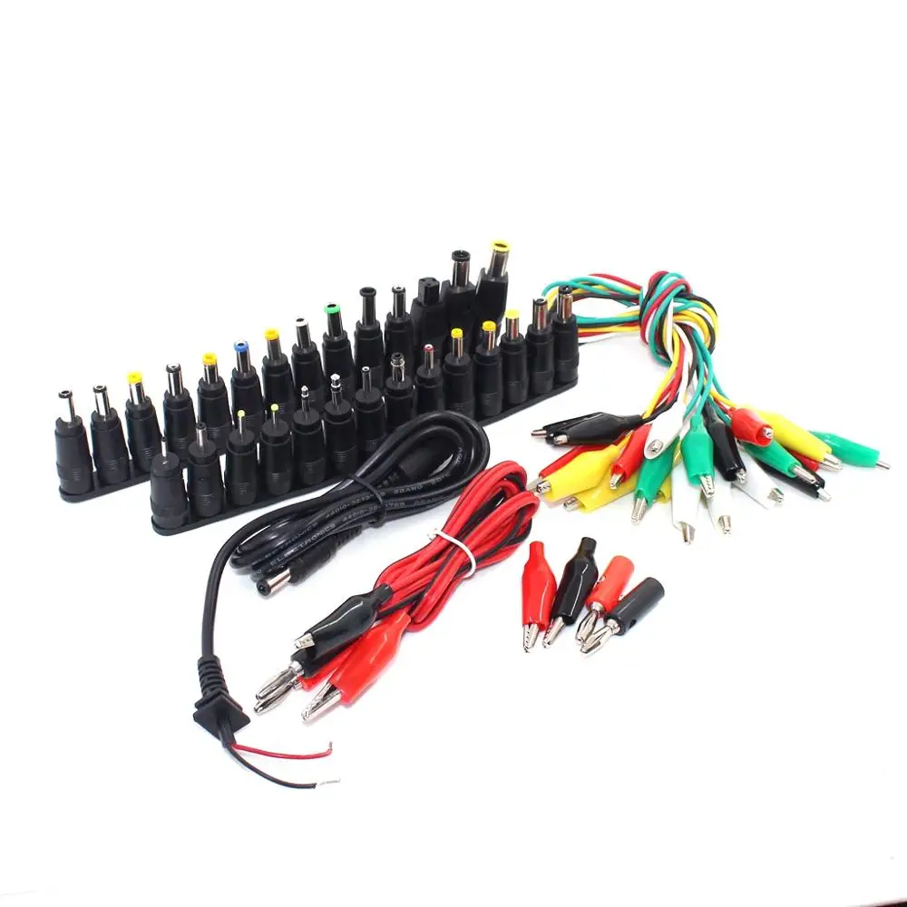 Universal AC DC Jack Charger Connector Plug for Laptop /Notebook AC DC Power Adapter with Cable 1 Set /38pcs afbeelding
