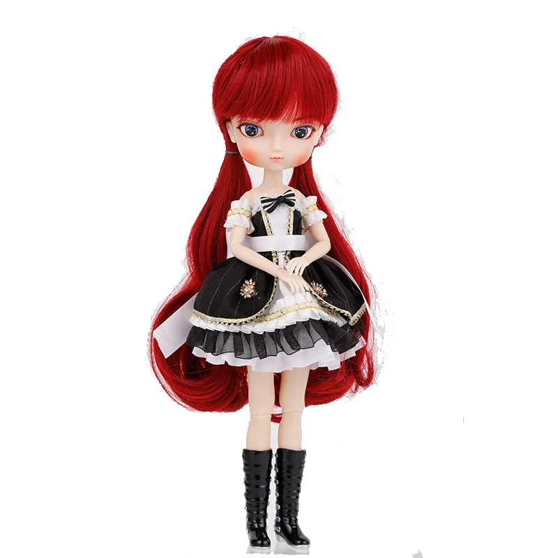 14 подвижных суставов 35 см BJD кукла с Полный комплект одежды платье парик обувь
