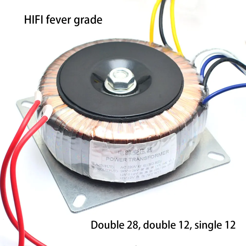 

Dual AC 28V Single 12V 200W Transformer for Preamplifer Amplifer Tone Board Used 220V Ring Cow Premium Audio With Copper