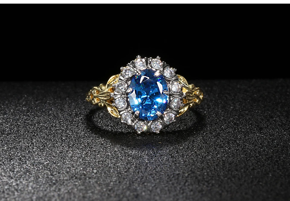 Bague Ringen, овальное кольцо с камнями для женщин, простое серебряное 925 ювелирное изделие, аквамарин, модная Цветочная форма, размер 6, 7,8, 9,10, юбилей