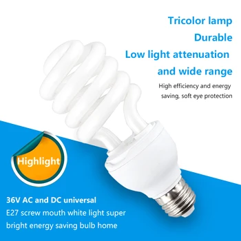 

Energy-saving LED DC Battery Lamp E27 Screw Energy-saving Bulb 36v AC And DC Universal Tricolor Base Lamp Table Lamp Light 220V