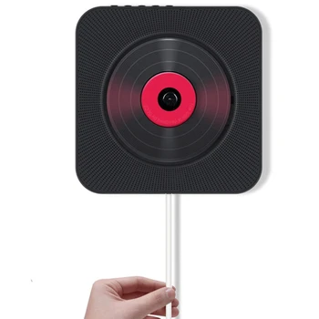 

Kustron Wall Mounted Cd Player Black Portable Home Audio Speaker Prenatal Education Early Education Bluetooth Speaker Usb Drive